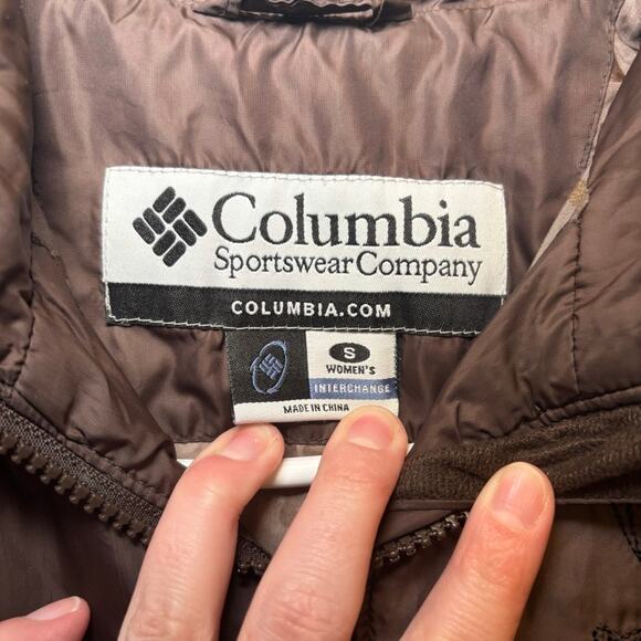 Columbia Women’s Mocha Brown Embroidered Puffer Jacket Size Small - Picture 5 of 13